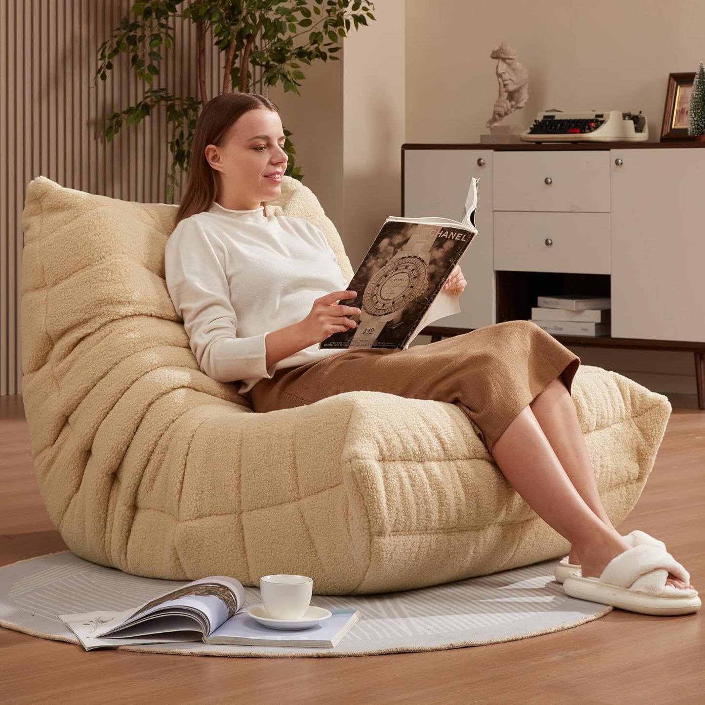 Bean Bag Chairs for Adults Giant Bean Bag Chair Memory Foam BeanBag Chair Big Bean Bag Sofa with