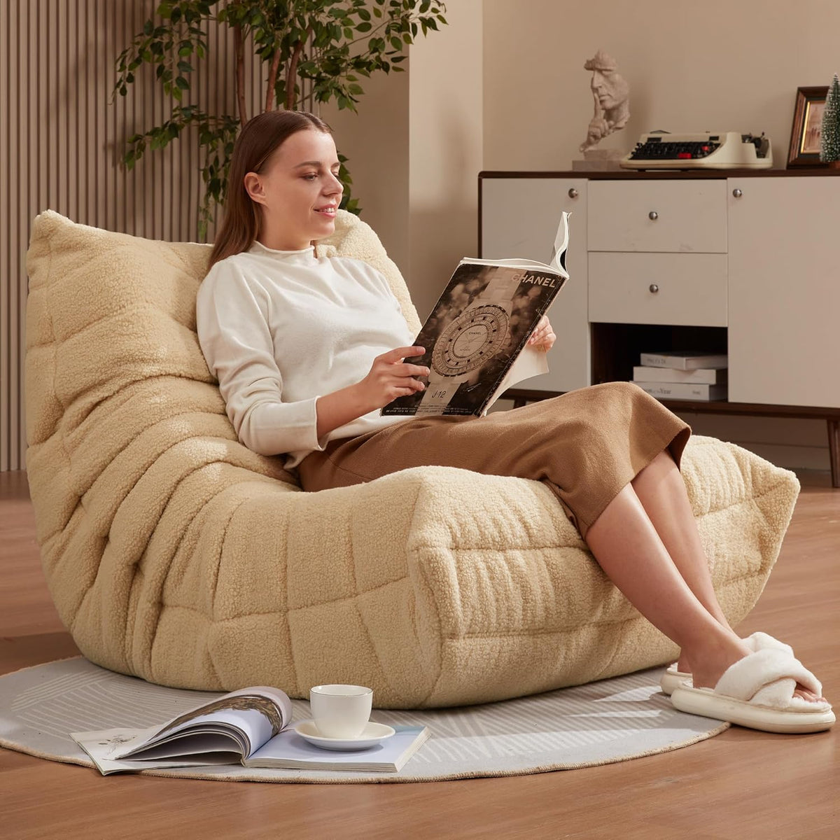 Bean Bag Chairs for Adults Giant Bean Bag Chair Memory Foam BeanBag Chair Big Bean Bag Sofa with