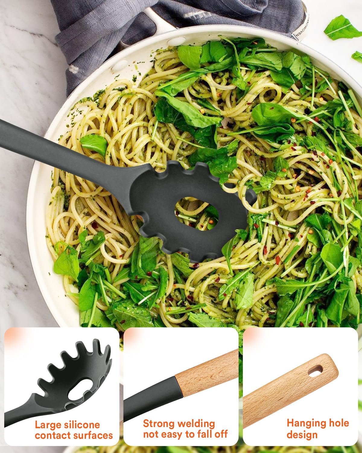 Kitchen Utensils Set, 13PCS Silicone Cooking Utensils, Heat Resistant Kitchen Utensil Spatula Set