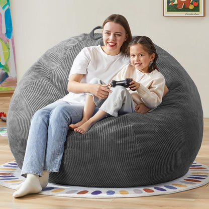 Hobestluk 4.5FT Bean Bag Chair Giant Bean Bag Chair with Filler Included Adult Bean Bag Chairs with