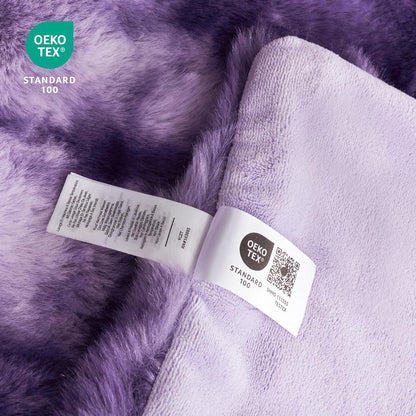 Cozy Bliss Faux Fur Throw Blanket for Couch, Fuzzy Soft Plush Thick Bubble Blanket for Sofa Bedroom
