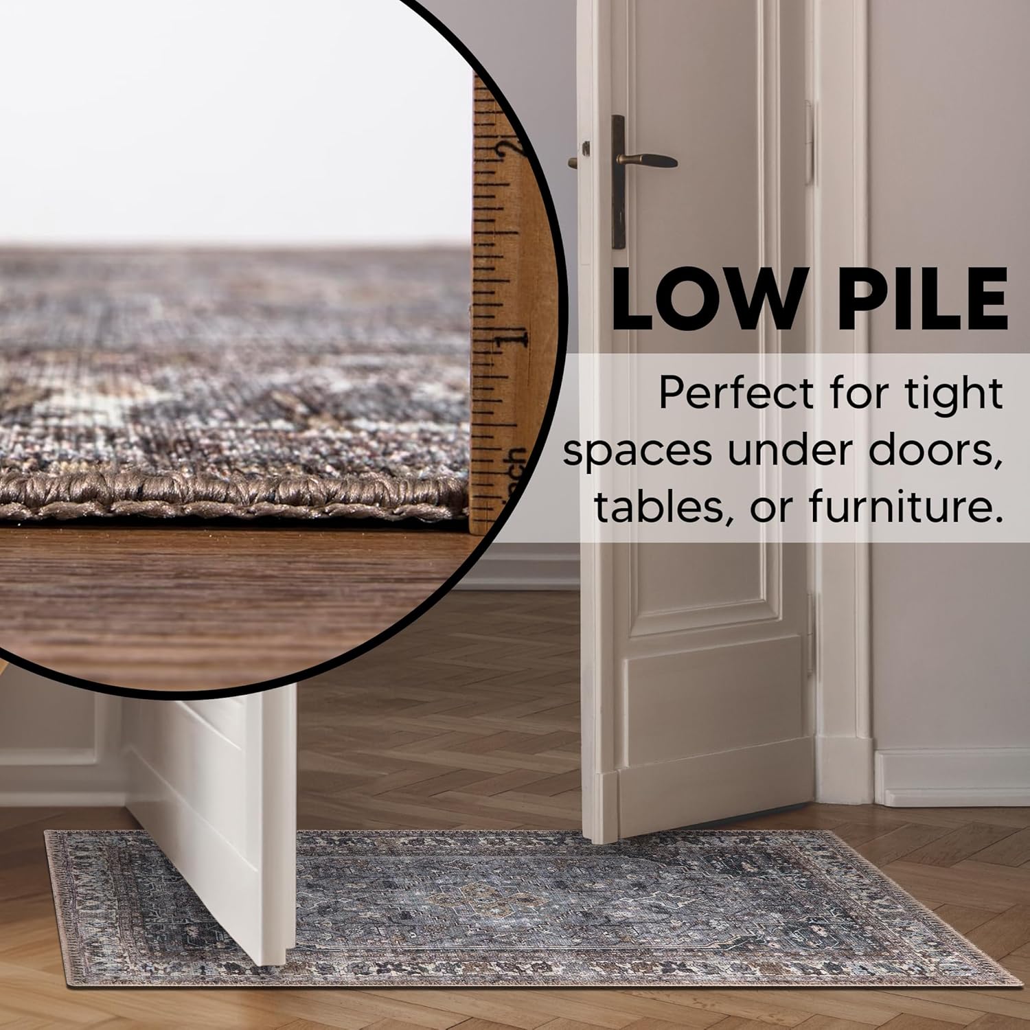 Keen Home Design 2x3 Rug - Machine Washable Entry Rug with Non-Slip Backing, Ideal for Enteryway
