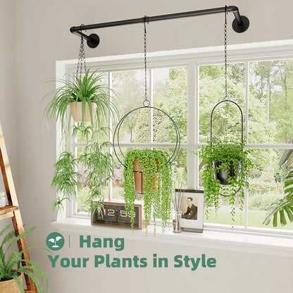 Plant Hanger Indoor Hanging Planters for Indoor Plants Hanging Plant Holder Black Metal