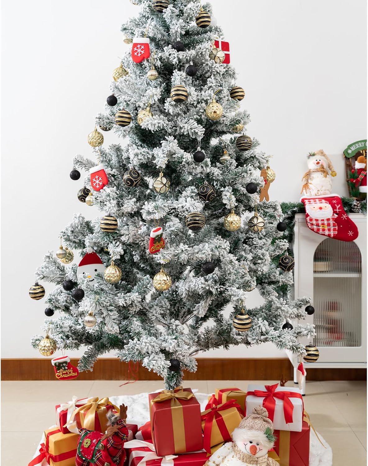 100Pcs Christmas Balls Ornaments Set, Shatterproof Christmas Decorations with Hand-held Gift