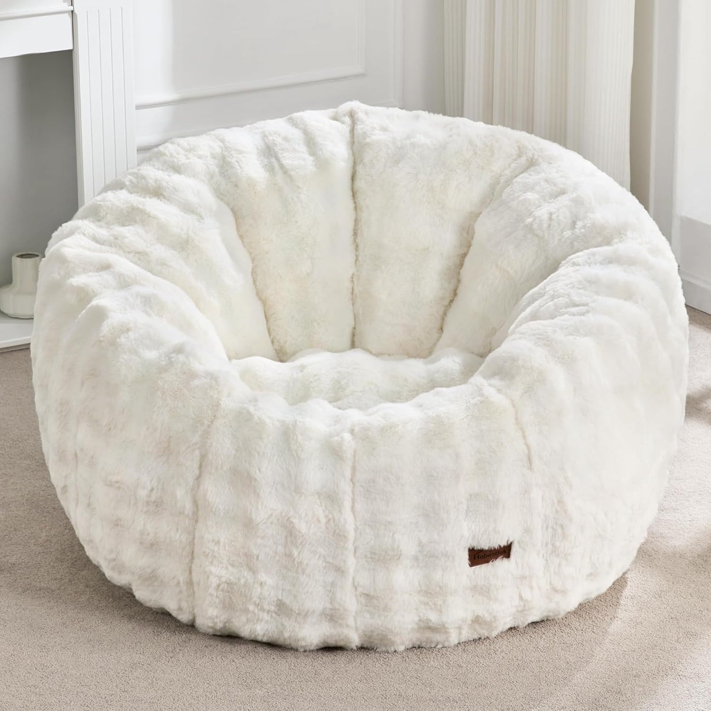 Hobestluk Bean Bag Chair Oversized Bean Bag Chair for Adults Donut-Shaped Large Bean Bag with