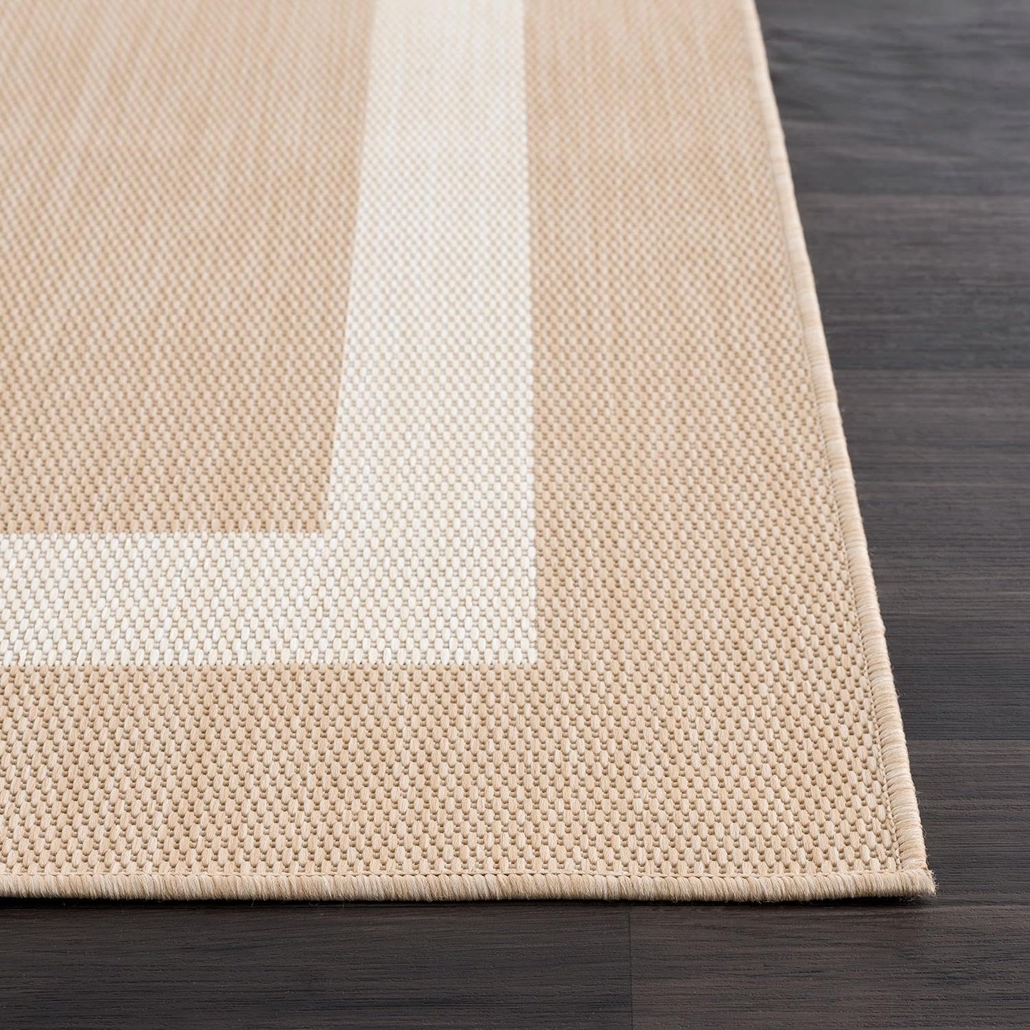 CAMILSON Outdoor Rug 6x9, Modern Outside Rugs for Patios Porches Waterproof Durable Washable