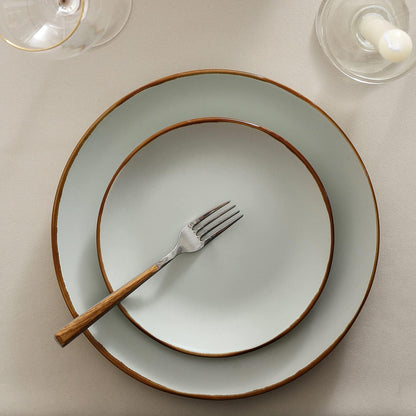 Stone Lain, Stoneware, Service for 4, Light Green, Plates and Bowls Sets, Dinnerware Set with 4