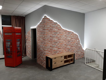 Dundee Deco 3D Wall Panels Faux Brick - Cladding Red Brown Stone Look Wall Paneling, Styrofoam