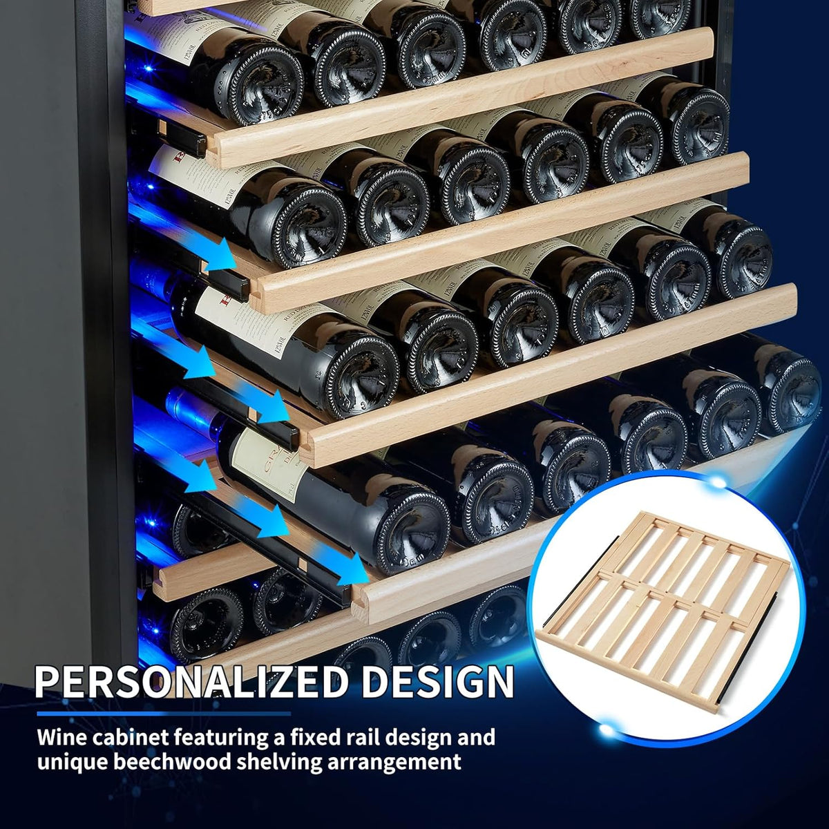 200 Bottle Dual Zone Wine Fridge ??24 Inch Large Capacity Wine Cooler Refrigerator