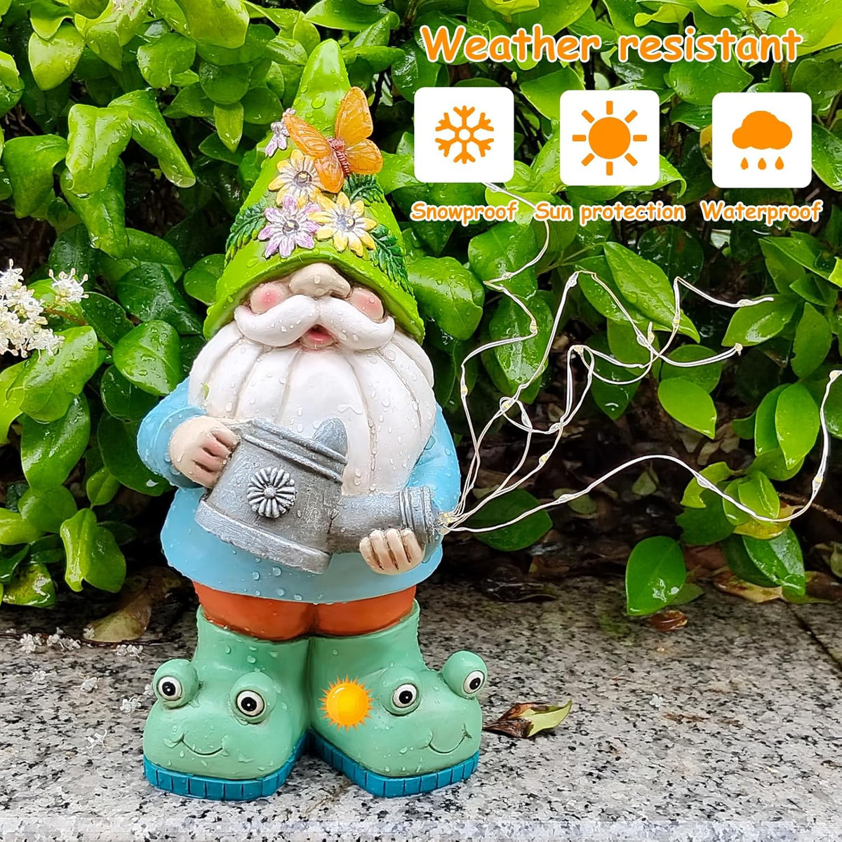 Solar Watering Can Gnome Light Waterproof - Funny Gnome Mother' s Day Gifts for Mom Women Solar