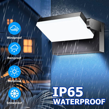 60W LED Outdoor Wall Lights with 360°Rotation, Flood Lights Outdoor 5000K 4000K 3000K 3 Colors