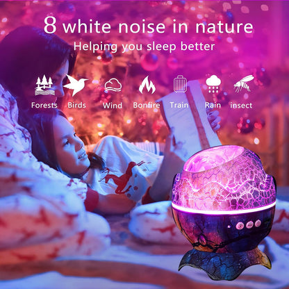 XQBX Dinosaur Egg Galaxy Projector Glow in The Dark Stars for Ceiling Room Decor Aesthetic led