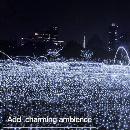 suddus 33ft 100 LED Outdoor String Lights, White Fairy Lights Battery Operated with Remote, Led