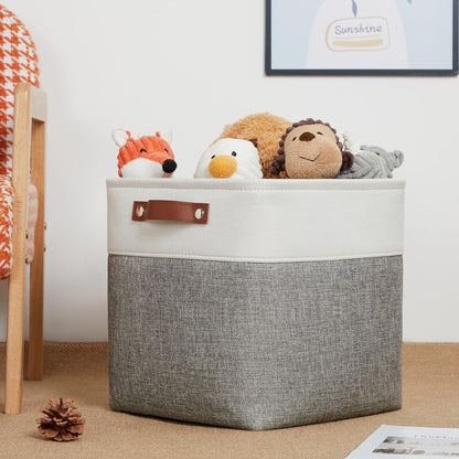 DULLEMELO [Set of 4 Storage Cubes Baskets for Organizing, 12 x 12 x 12 inch Cube Storage Organizer
