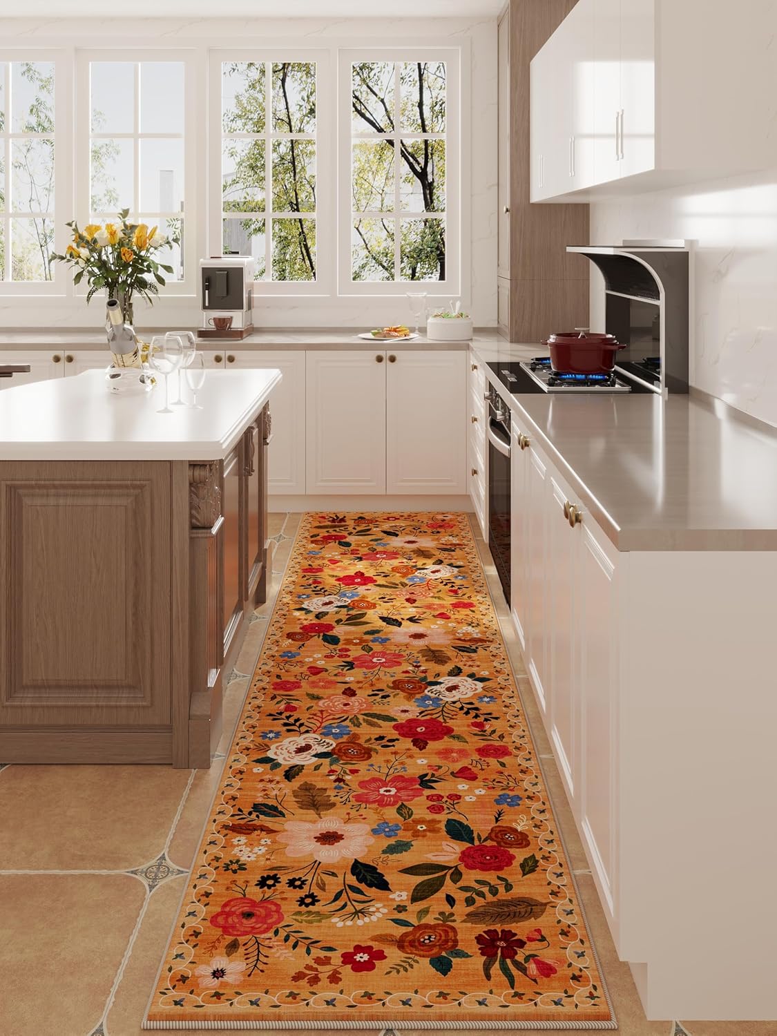 Runners for Hallways Kitchen Runner Rug Non Slip 2'x10' Long Washable Rugs with Rubber Backing Soft