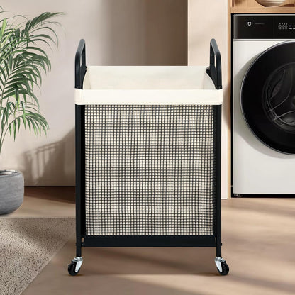 STO STO Laundry Hamper, 90L Rolling Laundry Sorter Cart with Removable and Washable Liner Bag
