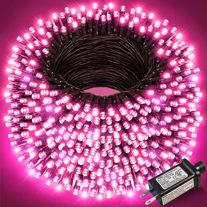 262FT 800 LED Christmas Lights, Plug in Christmas Tree Lights Outdoor with Timer and 8 Modes, Green