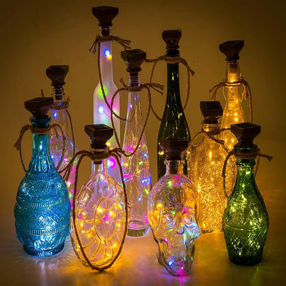 Solar Wine Bottle Lights Outdoor, 20 LED Cork Lights for Wine Bottles Waterproof, Fairy Lights