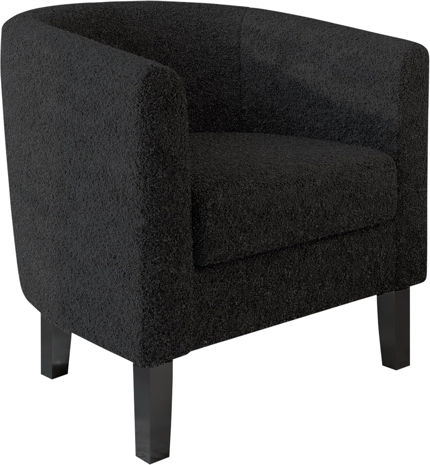 BELLEZE Living Room Chair, Teddy Polyester Accent Barrel Chair, Club Tub Sofa Chair for Bedroom