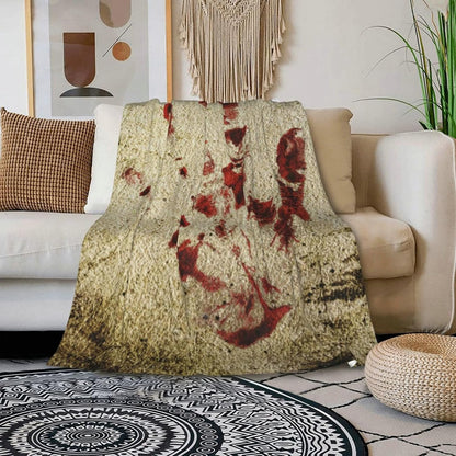 HGOD DESIGNS Bloody Hand Flannel Fleece Bed Blanket Throw Blanket Lightweight Cozy Plush Blanket