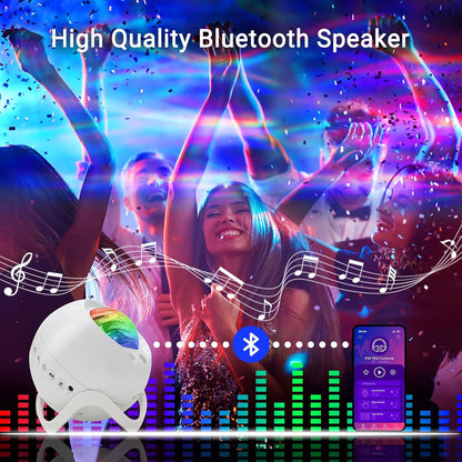 Star Projector,Northern Lights Projector,with Bluetooth Speaker, White Noise, Remote Control,Night