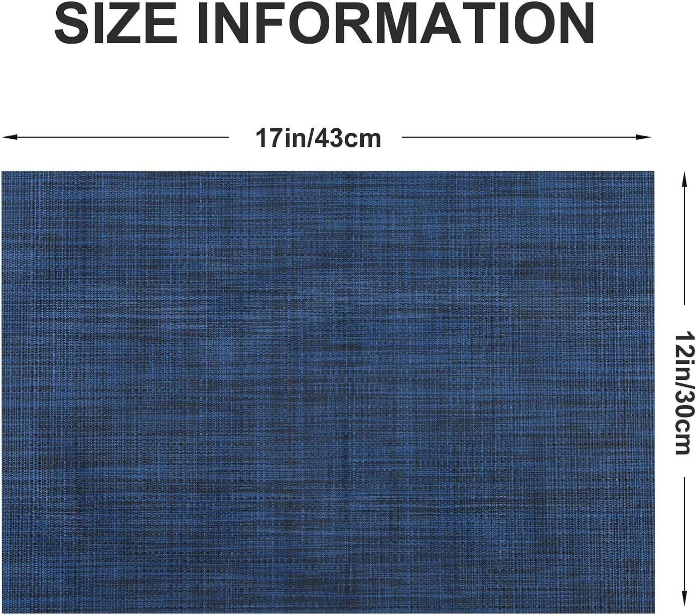 Vinyl Placemats Set of 4, PVC Woven Washable Non-Slip Table Mats, Heat Resistant Wrinkle Free Place