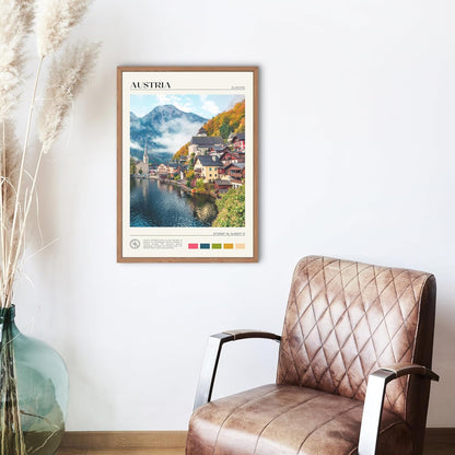 StudioUBILA Austria Wall Art Poster, Decorative Cityscape Landscape Art Prints, Home Decor Wall Art