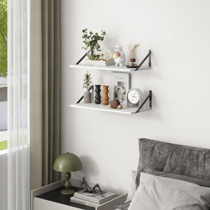 Deep Floating Shelves, 12 Inch Deep Floating Shelves for Wall, 24"W x 12"D Wall Shelves for Books