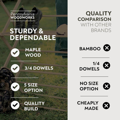 Pennsylvania Woodworks Clothes Drying Rack: Solid Maple Hardwood Laundry Rack for Bedding