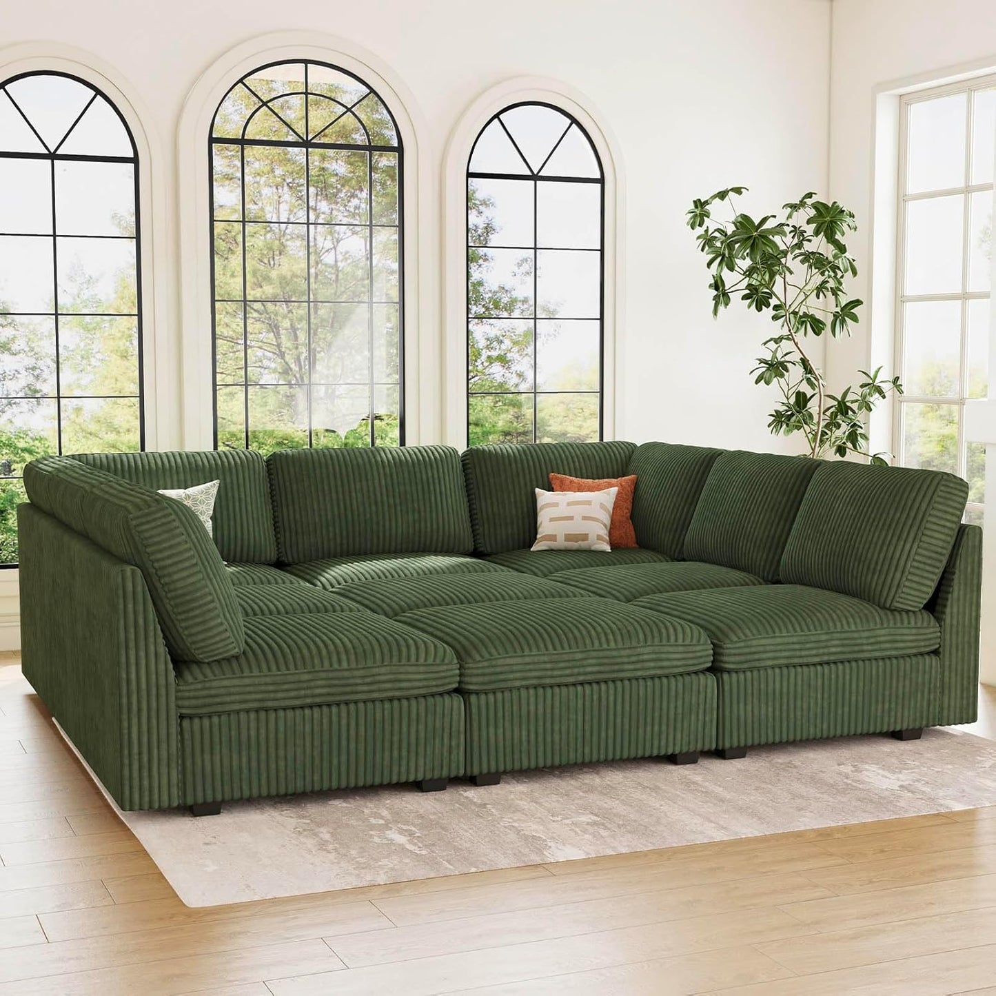 Belffin Modular Sectional Sofa with Sleeper Sofa, Oversized Cloud Couch with Extra Deep Seat