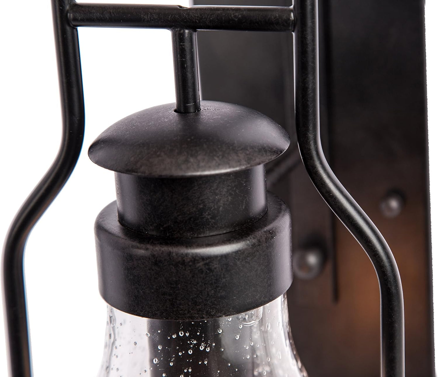 Muskoka Lifestyle Products Rustic Wall Light Lantern with Retro Industrial loft Lantern Look in
