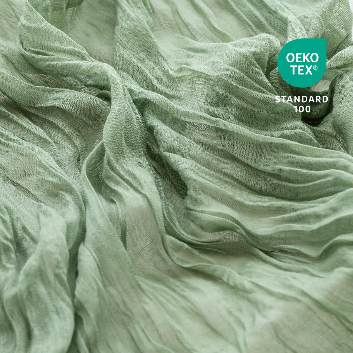 Sioloc 1 Pack Sage Green Cheesecloth Table Runner Fall Autumn Decor for Home 10ft Table Cloth for
