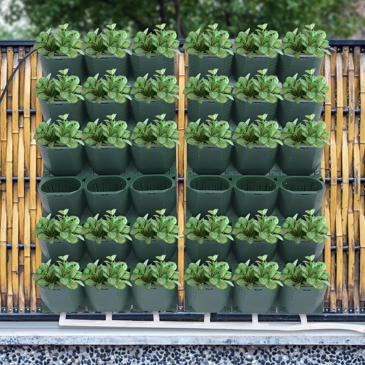 Vertical Wall Planter, Self-Watering Vertical Garden Planter Set with 36 Pots, Stackable Planters