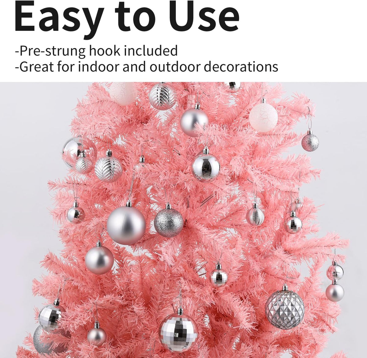 LANGXUN 36pcs Silver Christmas Tree Decorations Balls, Bolas De Navidad, 2025 Christmas Decor