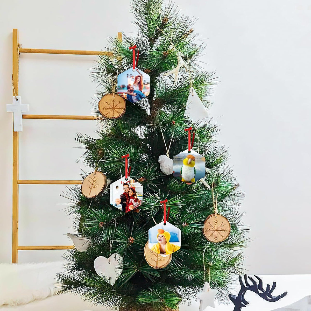 Personalized Christmas Ornaments 2025 Wood Custom Picture Text Hanging Ornament Customized