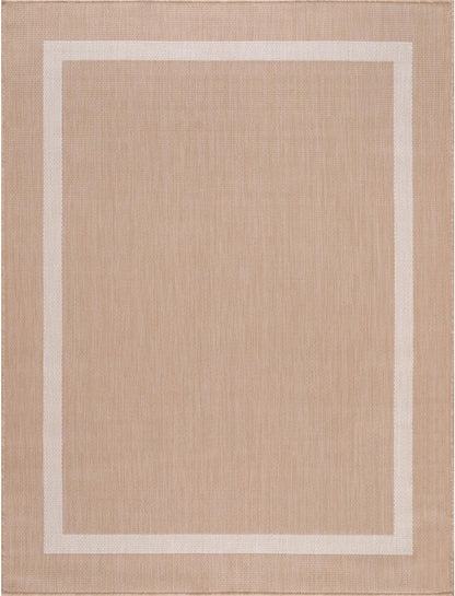 Bordered Outdoor Rug 6x9 Washable Outside Carpet for Indoor Patio Porch Waterproof Easy Cleaning