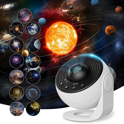Galaxy Projector Pro for Bedroom, 13 in 1 Planetarium Star Projector with Solar System &