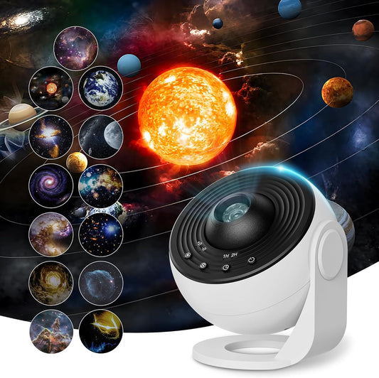 Galaxy Projector Pro for Bedroom, 13 in 1 Planetarium Star Projector with Solar System &
