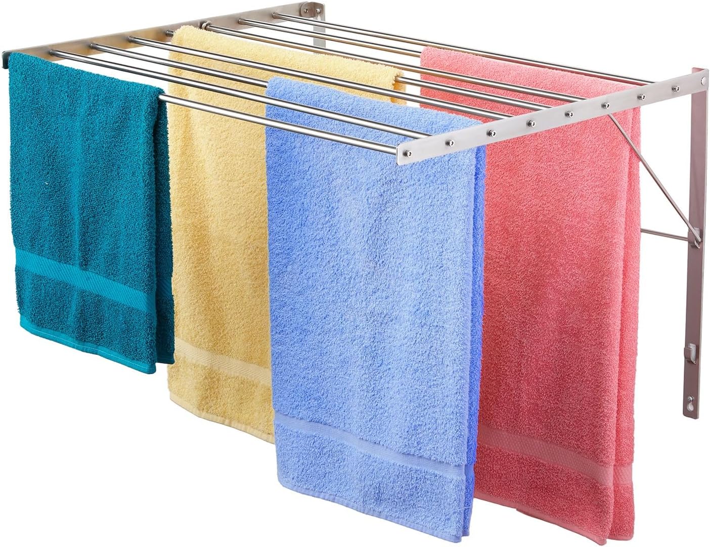 Smartsome | Wall Mounted | Clothes Drying Rack | 30" Wide | 20 Linear Feet Capacity | 8 Smooth