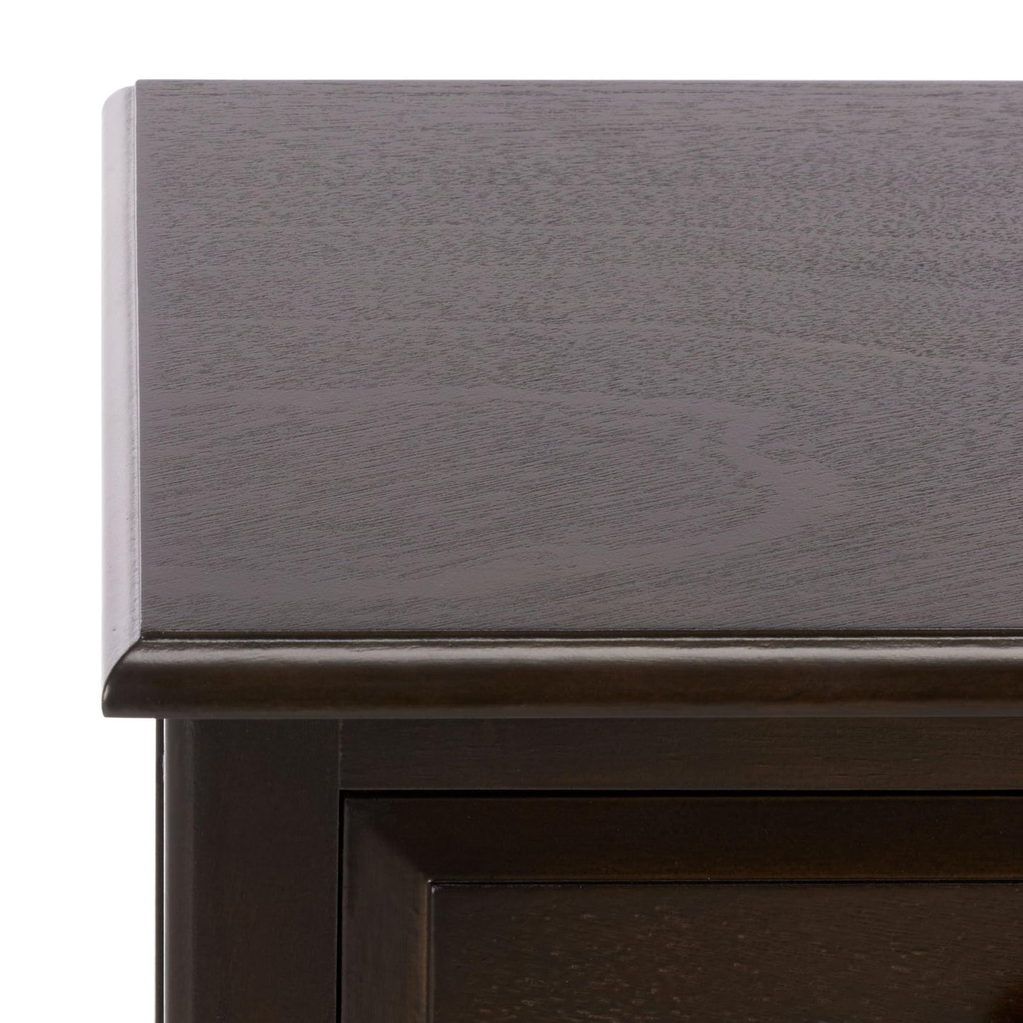 SAFAVIEH Furniture - Michaela 1-Drawer Storage Unit - Dark Chocolate - Solid Wood - Farmhouse