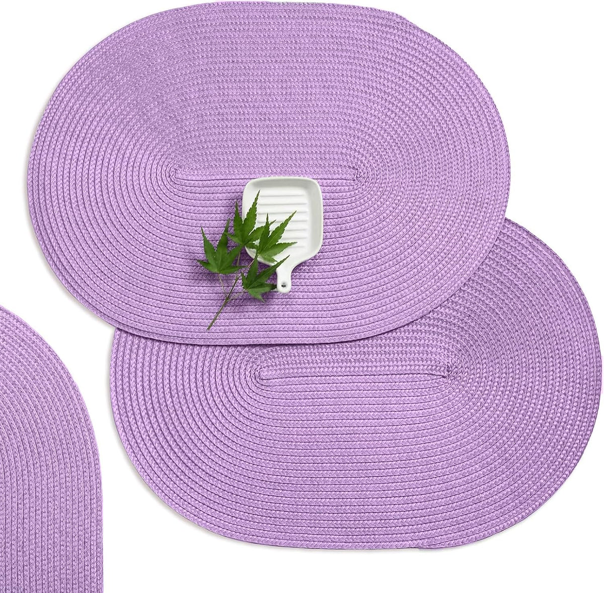 AHHFSMEI Placemats Set of 4 for Dining Table Washable Woven Vinyl Non-Slip 18x12 inches Placemat