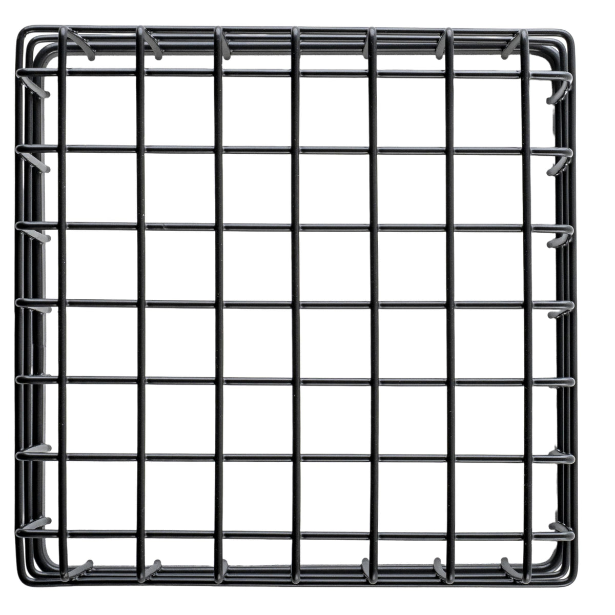 G.E.T. WB-664-MG Square Metal Storage Wire Basket for Pantry, Produce and More, 6" x 6" x 2"