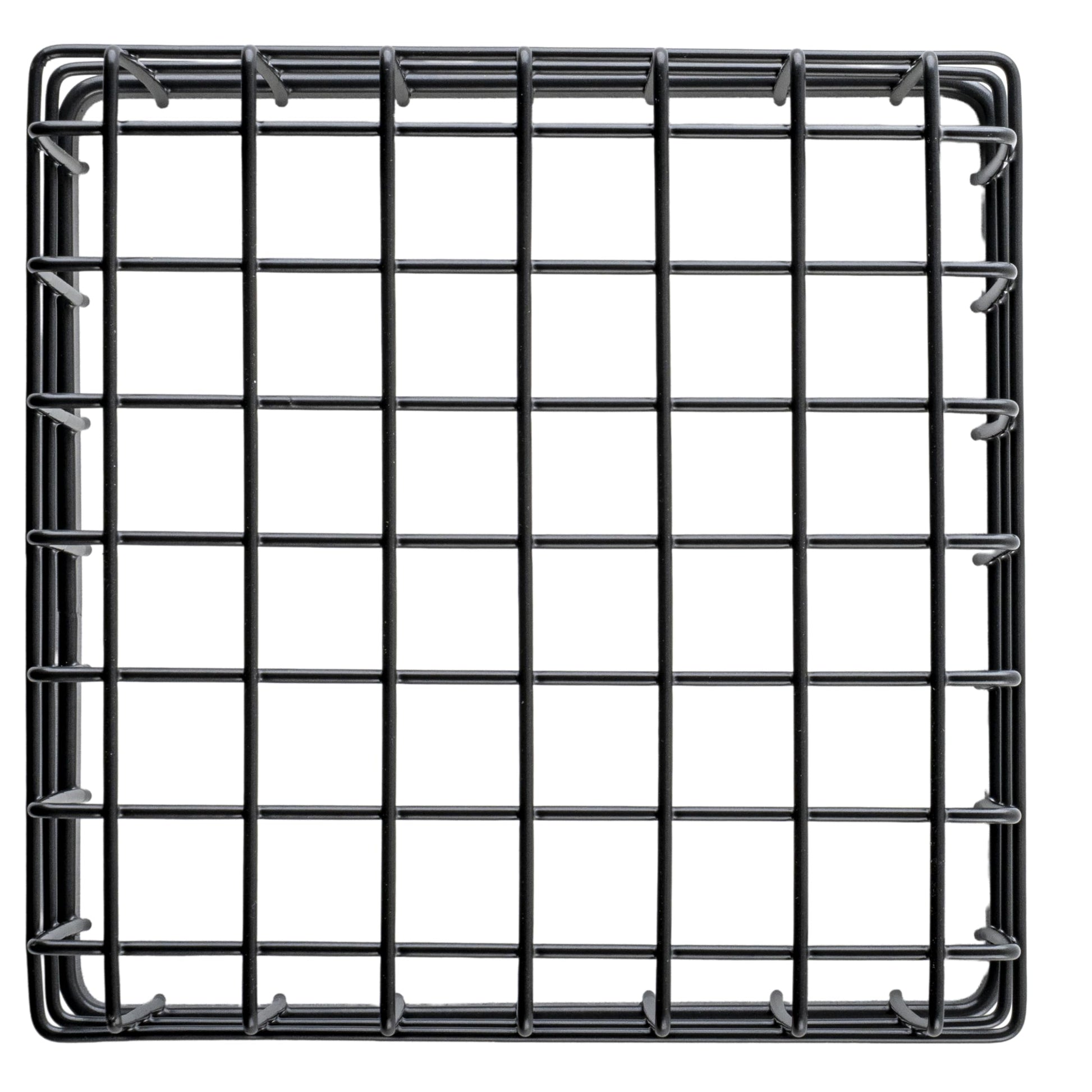 G.E.T. WB-664-MG Square Metal Storage Wire Basket for Pantry, Produce and More, 6" x 6" x 2"