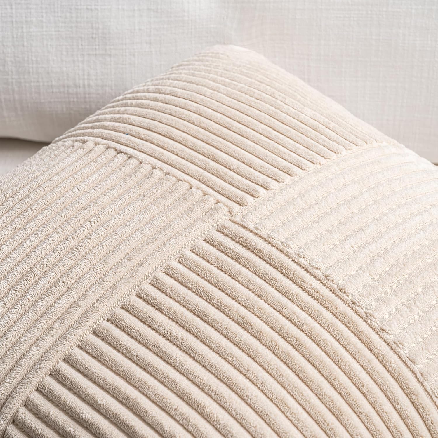 Fancy Homi 2 Packs Tan Decorative Throw Pillow Covers 22x22 Inch for Living Room Couch Bed Sofa