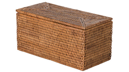 Kouboo La Jolla Rattan Storage Box, Toilet Roll Holder, Honey Brown