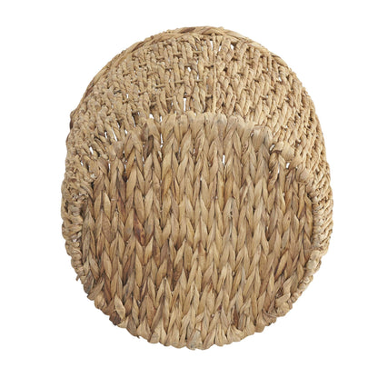 Household Essentials Tall Wicker Floor Basket, Woven Decorative Basket with Handles, Handmade