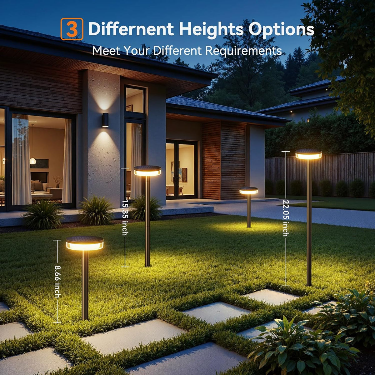 LETMY Solar Pathway Lights Outdoor, 6 Pack 2X Brighter Solar Lights Outdoor Waterproof, Taller