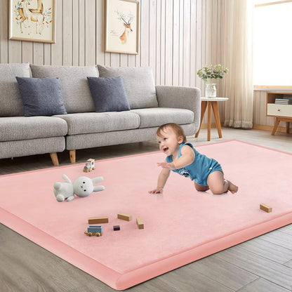 Baby Play Mat for Floor Tummy Time Nursery Rug Muscle Area Rug Playroom Tatami 50 * 50" Memory Foam
