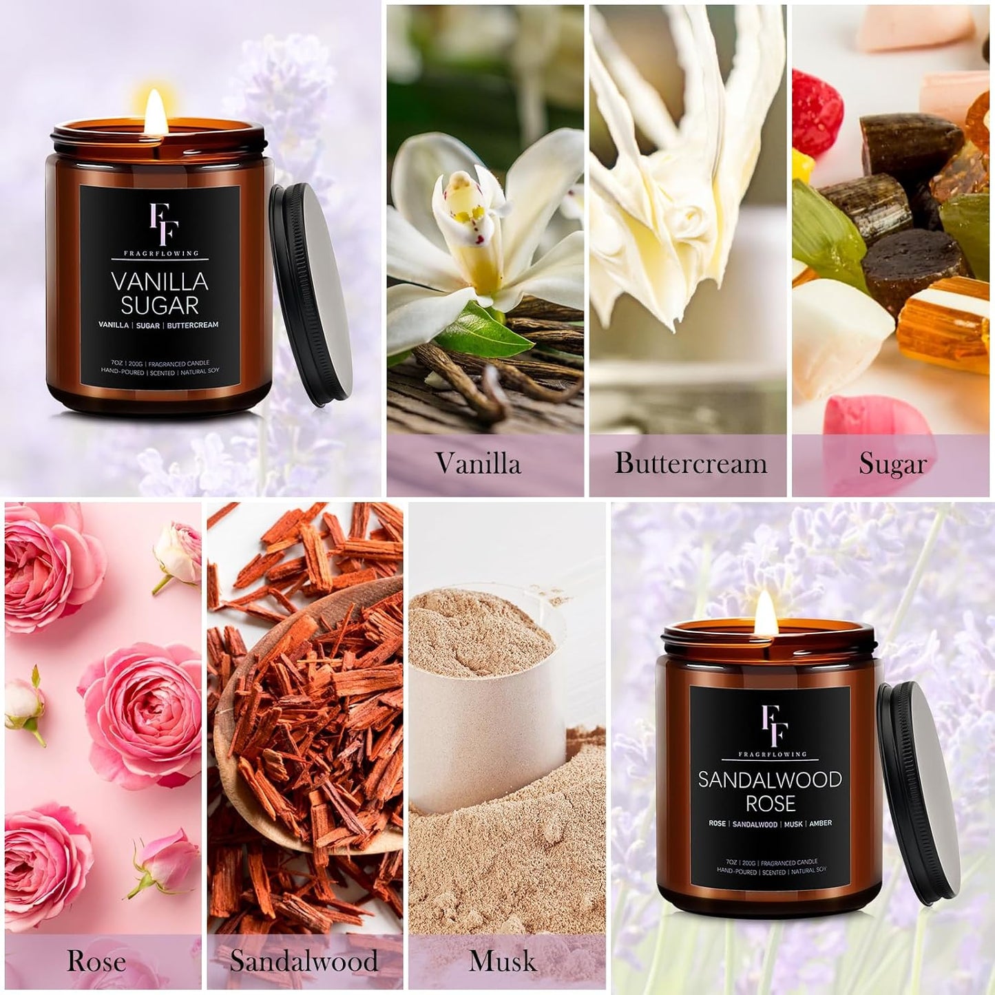 Scented Candles for Home Scented Aromatherapy Candles, 4 Pack 28 Oz Soy Wax Candle Gift Set for