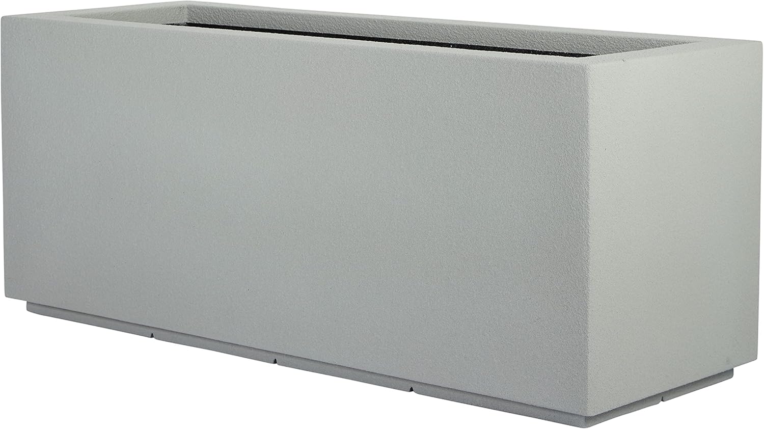 PolyStone Milan Tall Modern Outdoor/Indoor Rectangular Trough Planter, 46" L X 17" W X 19" H